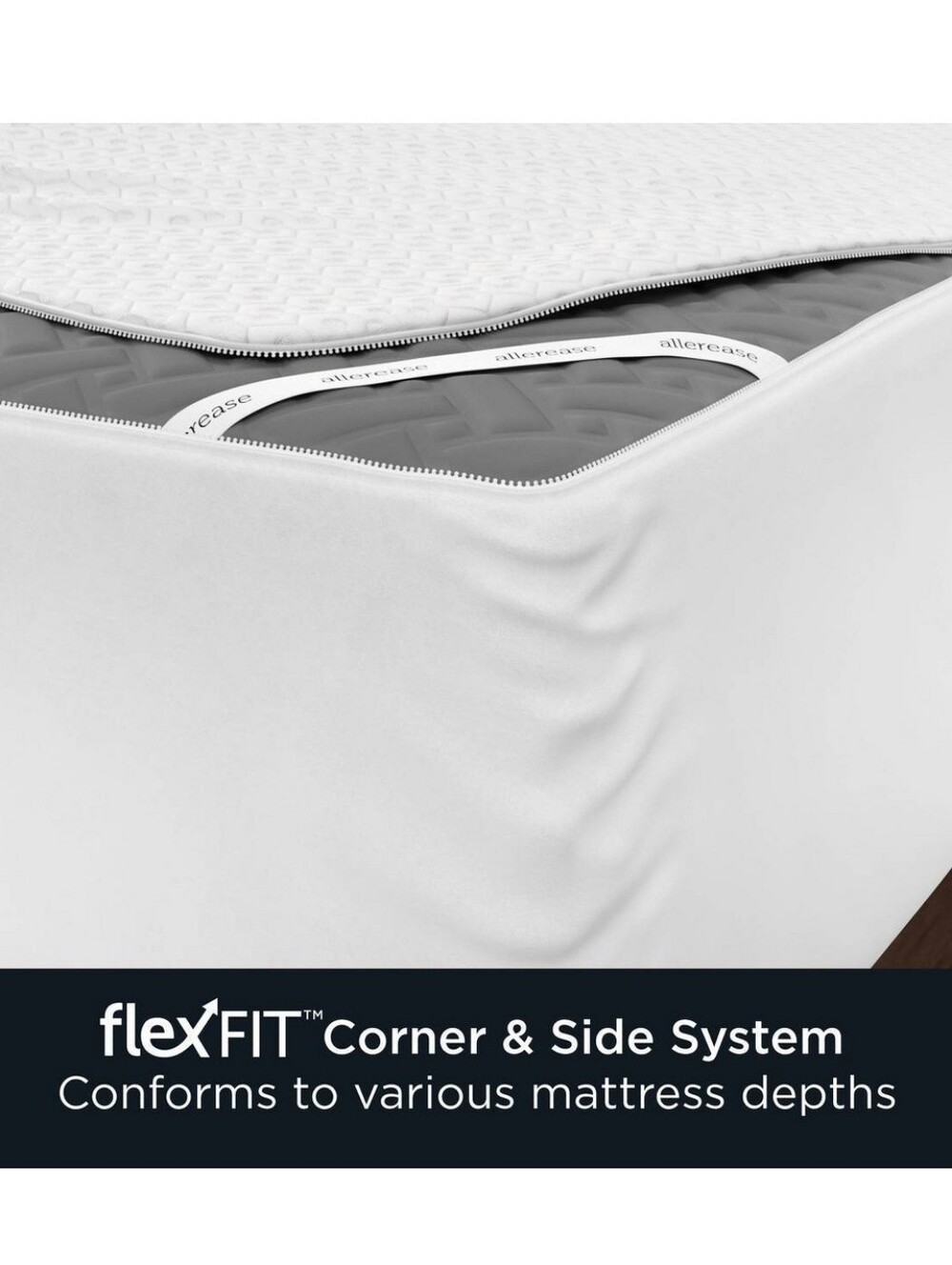 Allerease Platinum Queen Zip-Off Plush Top Waterproof Allergen and Bedbug Barrie - Picture 7 of 15